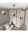 Linear 6 Svart/Grafit pendellampa - Ø14 cm, E14, 230V, utan ljuskälla