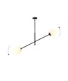 Linear 2 Svart/Opal pendellampa - Ø15 cm, E14, 230V, utan ljuskälla