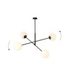Linear 4 Svart/Opal pendellampa - Ø15 cm, E14, 230V, utan ljuskälla