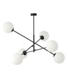 Linear 6 Svart/Opal pendellampa - Ø15 cm, E14, 230V, utan ljuskälla