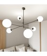 Linear 6 Svart/Opal pendellampa - Ø15 cm, E14, 230V, utan ljuskälla