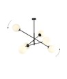 Linear 6 Svart/Opal pendellampa - Ø15 cm, E14, 230V, utan ljuskälla