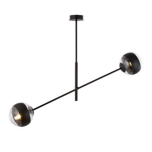 Linear 2 Svart/Randig pendellampa - Ø14 cm, E14, 230V, utan ljuskälla