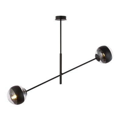 Linear 2 Svart/Randig pendellampa - Ø14 cm, E14, 230V, utan ljuskälla