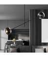 Linear 2 Svart/Randig pendellampa - Ø14 cm, E14, 230V, utan ljuskälla
