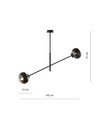 Linear 2 Svart/Randig pendellampa - Ø14 cm, E14, 230V, utan ljuskälla