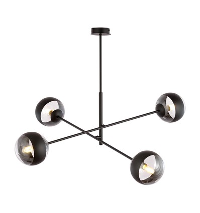 Linear 4 Svart/Rand pendellampa - Ø14 cm, E14, 230V, utan ljuskälla