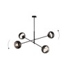 Linear 4 Svart/Rand pendellampa - Ø14 cm, E14, 230V, utan ljuskälla