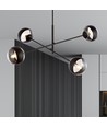 Linear 4 Svart/Rand pendellampa - Ø14 cm, E14, 230V, utan ljuskälla