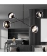 Linear 4 Svart/Rand pendellampa - Ø14 cm, E14, 230V, utan ljuskälla