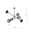 Linear 6 Svart/Rand pendellampa - Ø14 cm, E14, 230V, utan ljuskälla