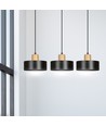 Torin 3 Svart pendellampa - E27, 230V, utan ljuskälla
