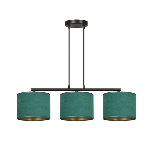 Hilde 3 Svart/Grön pendellampa - Ø20 cm, E27, 230V, utan ljuskälla