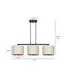 Hilde 3 Svart/Vit pendellampa - Ø20 cm, E27, 230V, utan ljuskälla