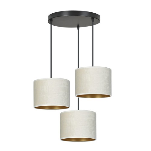 Hilde 3 Svart Premium Vit pendellampa - Ø20 cm, E27, 230V, utan ljuskälla