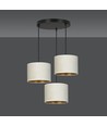 Hilde 3 Svart Premium Vit pendellampa - Ø20 cm, E27, 230V, utan ljuskälla