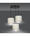 Hilde 3 Svart Premium Vit pendellampa - Ø20 cm, E27, 230V, utan ljuskälla