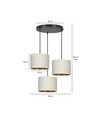 Hilde 3 Svart Premium Vit pendellampa - Ø20 cm, E27, 230V, utan ljuskälla