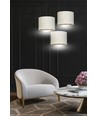 Hilde 3 Svart Premium Vit pendellampa - Ø20 cm, E27, 230V, utan ljuskälla