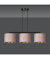 Hilde 3 Svart/Rosa pendellampa - Ø20 cm, E27, 230V, utan ljuskälla