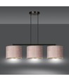 Hilde 3 Svart/Rosa pendellampa - Ø20 cm, E27, 230V, utan ljuskälla
