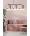 Hilde 3 Svart/Rosa pendellampa - Ø20 cm, E27, 230V, utan ljuskälla
