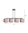 Hilde 4 Svart/Rosa hänglampa - Ø20 cm, E27, 230V, utan ljuskälla