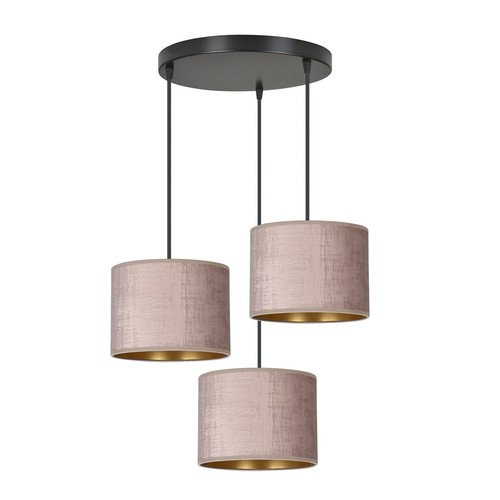 Hilde 3 Svart Premium Rosa pendellampa - Ø20 cm, E27, 230V, utan ljuskälla