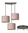 Hilde 3 Svart Premium Rosa pendellampa - Ø20 cm, E27, 230V, utan ljuskälla