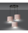 Hilde 3 Svart Premium Rosa pendellampa - Ø20 cm, E27, 230V, utan ljuskälla