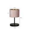 Hilde LN1 Svart/Rosa bordslampa - Ø20 cm, E27, 230V, utan ljuskälla