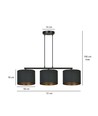 Hilde 3 Svart pendellampa - Ø20 cm, E27, 230V, utan ljuskälla