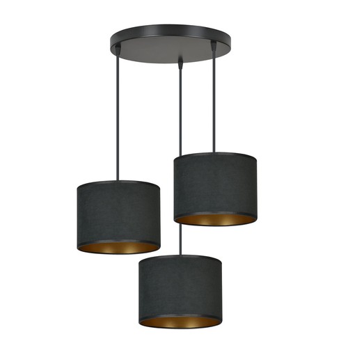 Hilde 3 Premium Svart pendellampa - Ø20 cm, E27, 230V, utan ljuskälla