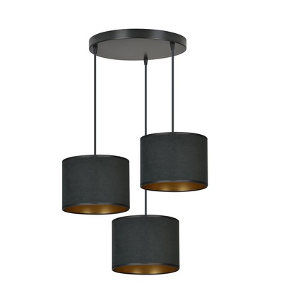 Hilde 3 Premium Svart pendellampa - Ø20 cm, E27, 230V, utan ljuskälla