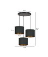 Hilde 3 Premium Svart pendellampa - Ø20 cm, E27, 230V, utan ljuskälla