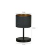 Hilde LN1 Svart bordlampa - Ø20 cm, E27, 230V, utan ljuskälla