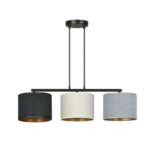 Hilde 3 Svart Mix pendellampa - Ø20 cm, E27, 230V, utan ljuskälla