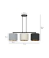 Hilde 3 Svart Mix pendellampa - Ø20 cm, E27, 230V, utan ljuskälla