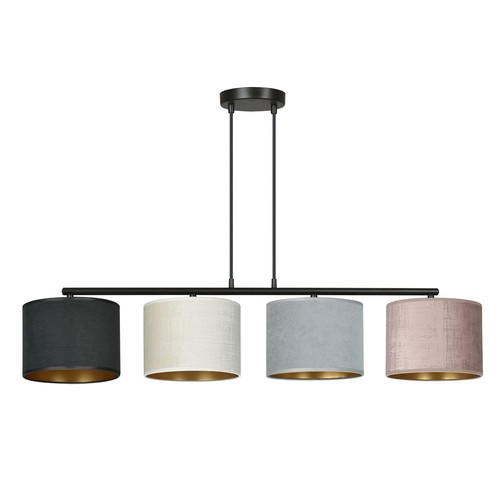 Hilde 4 Svart Mix pendellampa - Ø20 cm, E27, 230V, utan ljuskälla
