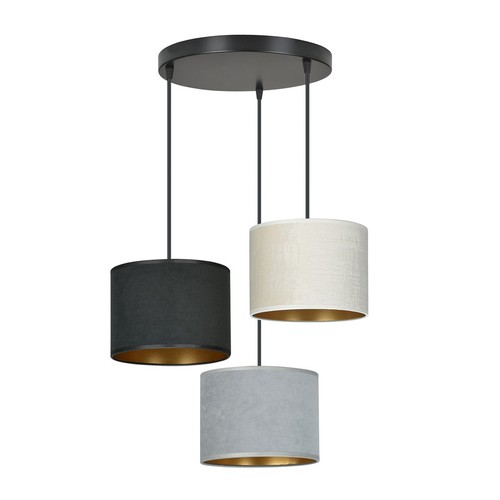 Hilde 3 Svart Premium Mix pendellampa - Ø20 cm, E27, 230V, utan ljuskälla