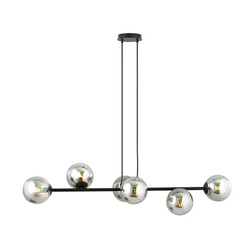 Rossi 6 Svart/Grafit pendellampa - Ø14 cm, E14, 230V, utan ljuskälla