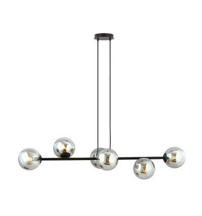Rossi 6 Svart/Grafit pendellampa - Ø14 cm, E14, 230V, utan ljuskälla