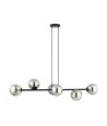 Rossi 6 Svart/Grafit pendellampa - Ø14 cm, E14, 230V, utan ljuskälla