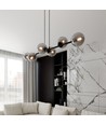 Rossi 6 Svart/Grafit pendellampa - Ø14 cm, E14, 230V, utan ljuskälla
