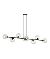 Rossi 8 Svart/Transparent pendellampa - Ø14 cm, E14, 230V, utan ljuskälla