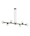 Rossi 8 Svart/Transparent pendellampa - Ø14 cm, E14, 230V, utan ljuskälla