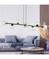 Rossi 8 Svart/Transparent pendellampa - Ø14 cm, E14, 230V, utan ljuskälla