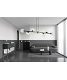 Rossi 8 Svart/Transparent pendellampa - Ø14 cm, E14, 230V, utan ljuskälla