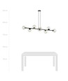 Rossi 8 Svart/Transparent pendellampa - Ø14 cm, E14, 230V, utan ljuskälla
