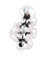 Rossi 8 Svart/Transparent pendellampa - Ø14 cm, E14, 230V, utan ljuskälla